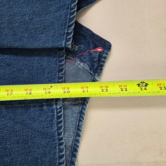 Vintage Ozark Embroidered Denim Vest Size MD 90s Western Grandma Cottage - Picture 6 of 7